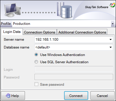 SQL Connection Dialog - Kontrolka, którą można zaimplementować w każdej aplikacji, która wymaga autoryzacji połączenia z serwerem bazodanowym.