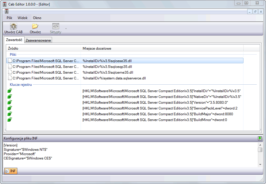 Cab Editor - Aplikacja do modyfikacji plików instalacyjnych CAB.