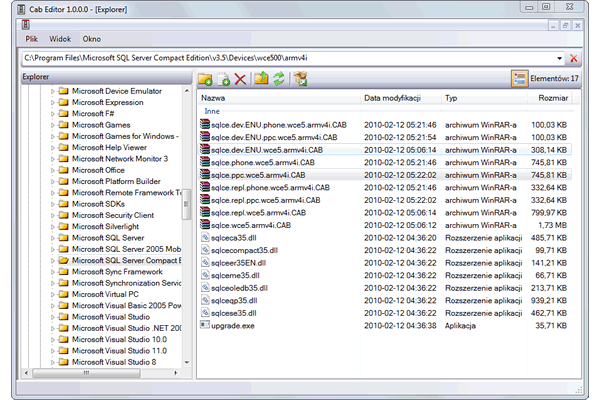 Cab Editor - Aplikacja do modyfikacji plików instalacyjnych CAB.