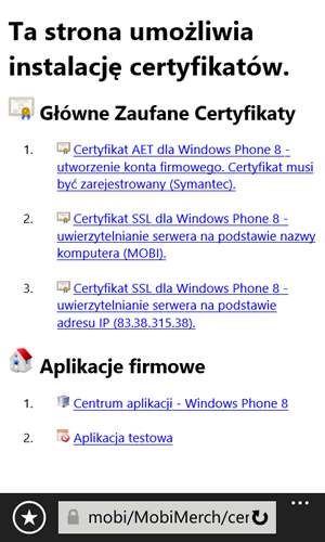 Company Hub - Aplikacja mobilna do udostępniania użytkownikom aplikacji firmowych.