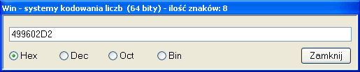 System Code - Aplikacja do przeliczania liczb między systemami kodowania: hex, dec, oct, bin.